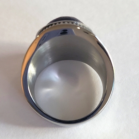 1609- Lapis Lazuli Natural Gemstone Handmade Men's Ring Size 11 1/2 NWT - Picture 6 of 8